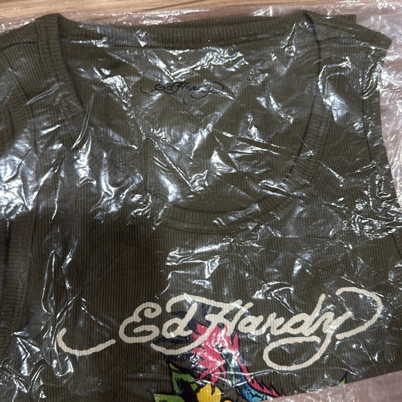 Ed Hardy | New | DRAGON HEART RIB KNIT TANK - Picture 5 of 6